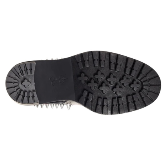 NEW Jessica Simpson Demmie Plaid Patent Stud Chunky Lug Sole Chelsea Booties - Picture 5 of 6